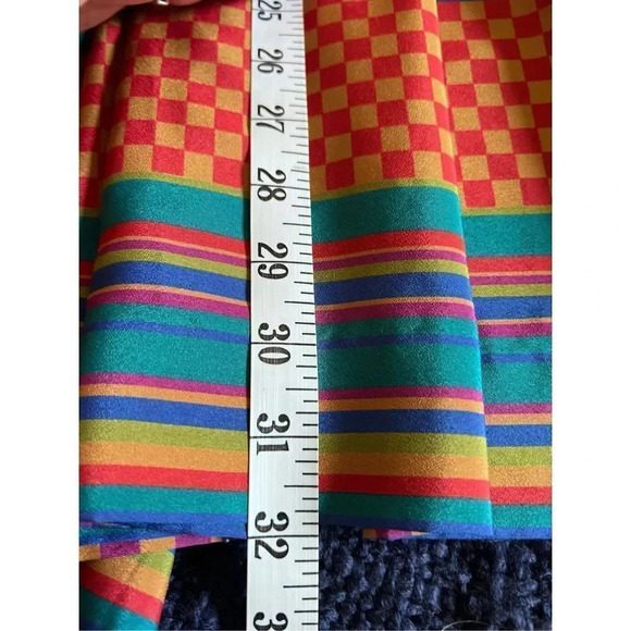 vintage Liz Claiborne red Art Deco fit and flair midi skirt size S-M - Picture 8 of 10